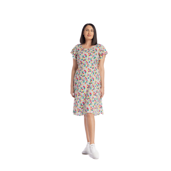 Rochie floarala in clini - imagine 2