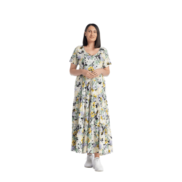 Rochie maxi cu volane