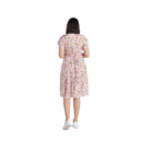 Rochie roze in clini cu maneca lalea