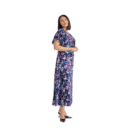Rochie ADesign lunga din viscoza cu maneca lalea si nod bust